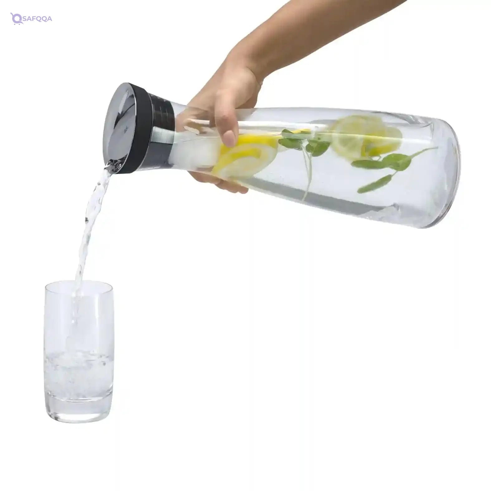 WMF Basic 1.5L Water Decanter – Elegant Glass & Cromargan® Stainless Steel with Close-Up Stopper - Safqqa Egypt