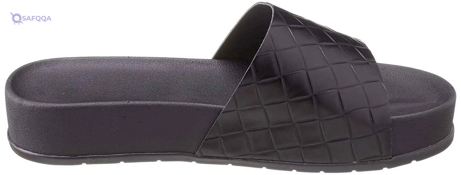 Basket-Weave Slide Slippers For Women - Safqqa Egypt