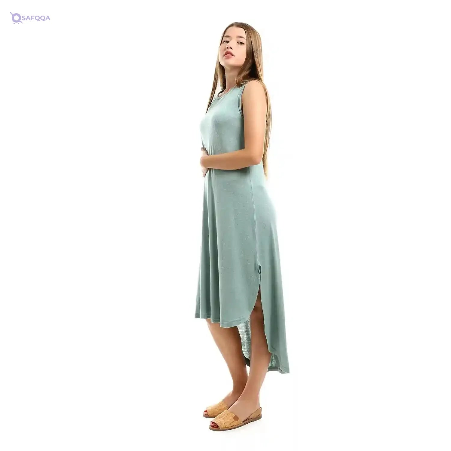 JAMILA Women High Low Sleeveless Dress - Safqqa Egypt