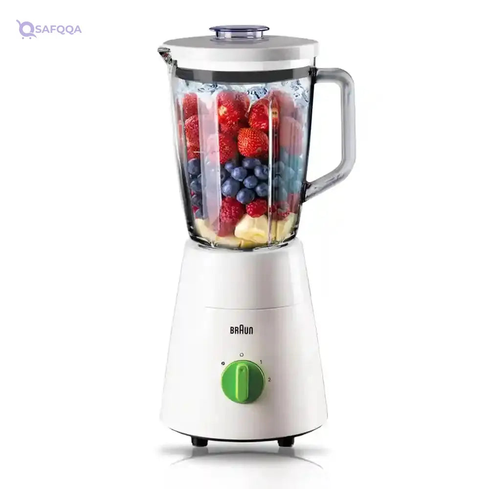 Braun Household Braun PowerBlend 1 Jug Blender 500W, Glass, 1.5 L capacity, TriAction Technology, 2 Mills 2 speeds + ice crush/pulse function - JB 0153 - Safqqa Egypt