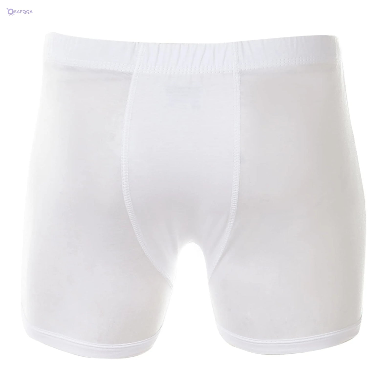 Embrator Cotton Short for Men , White Soft and breathable cotton fabric - Safqqa