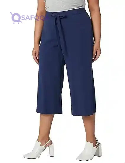Splash Women’s High-Waist Culotte Pants – Plain Design - Safqqa Egypt