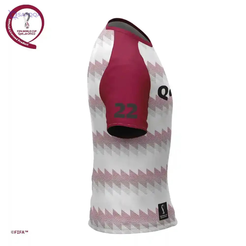 FIFA World Cup Qatar 2022 BOY'S TSHIRT - BURGUNDY AND WHITE 7-8Y - Safqqa Egypt