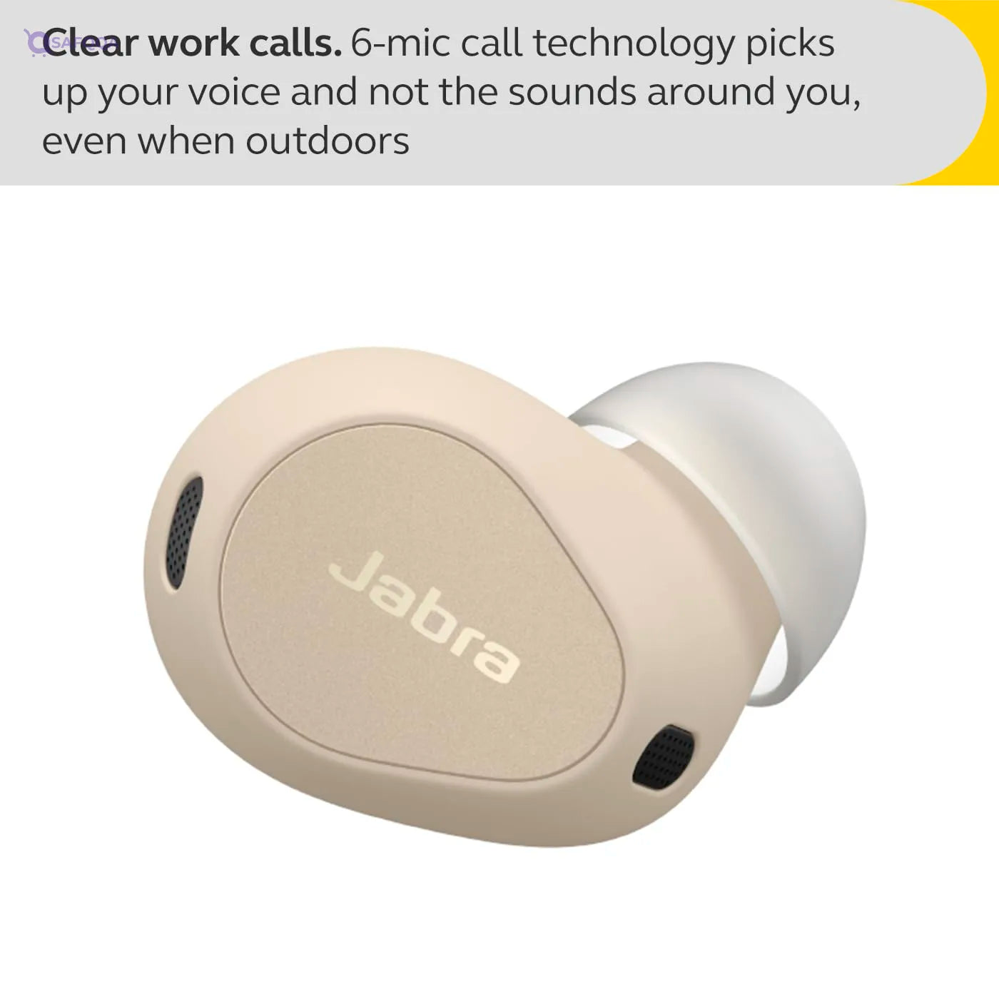 Jabra Elite 10 True Wireless Earbuds – Advanced Active Noise Cancelling Earbuds with Next-Level Dolby Atmos Surround Sound –All-Day Comfort, Multipoint Bluetooth, Wireless Charging – Cream - Safqqa