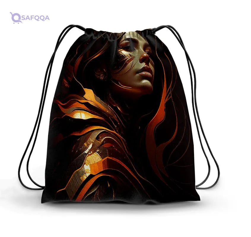 TAT DRAWSTRING BAG - 776, MultiColor, Large - Safqqa
