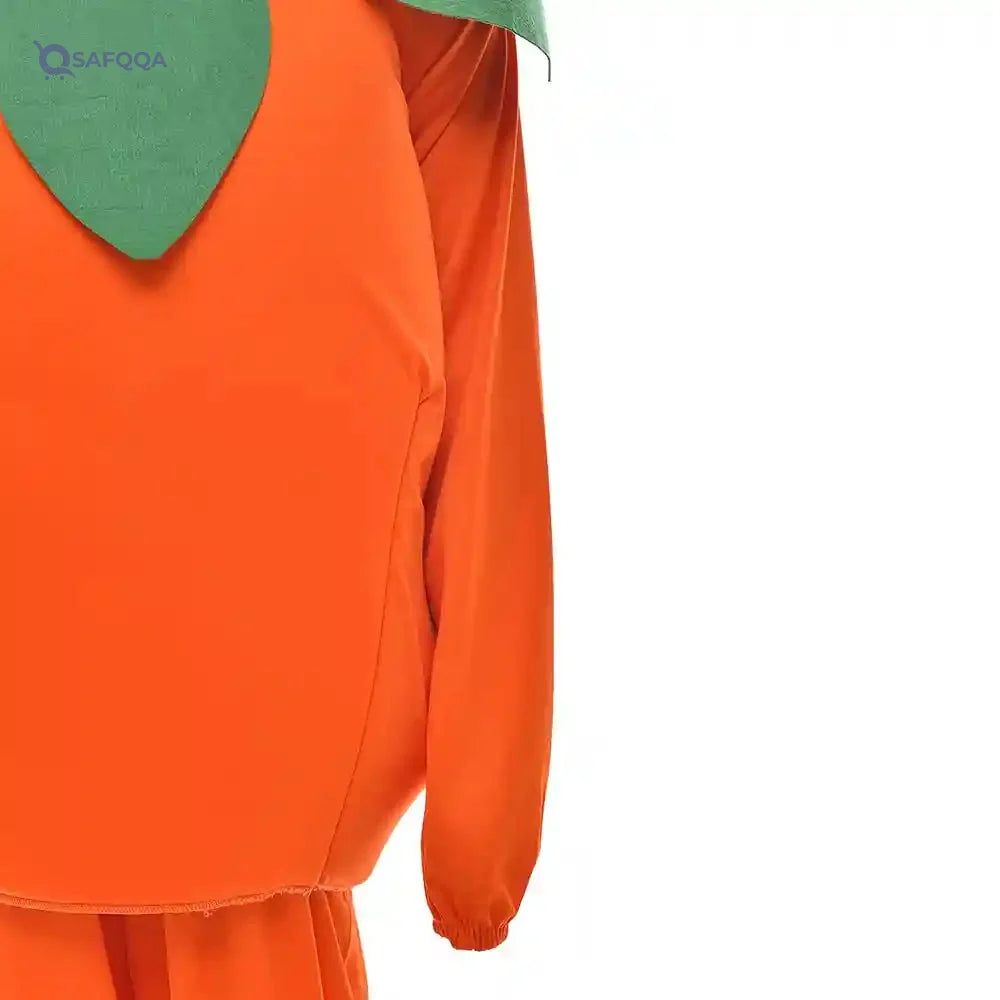 Fabric costume orange design with pants and cap set of 3 pieces for kids - Safqqa Egypt