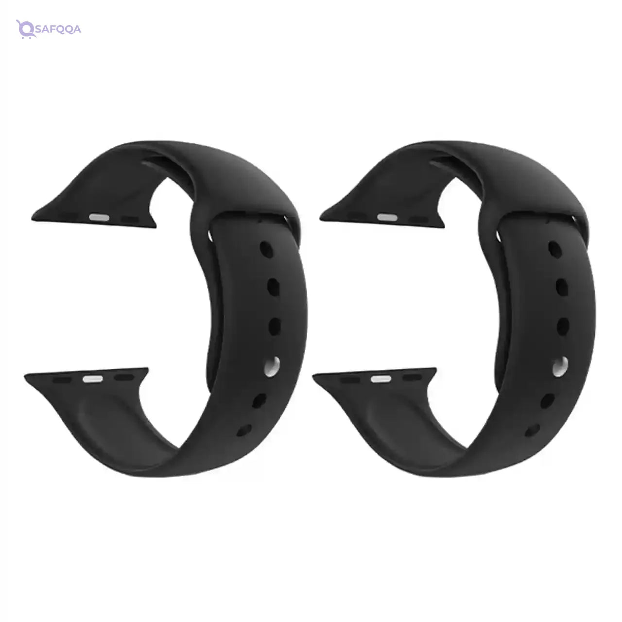 Strap Watch silicon 2 pieces For Apple Watch size 38/40 black - Safqqa Egypt