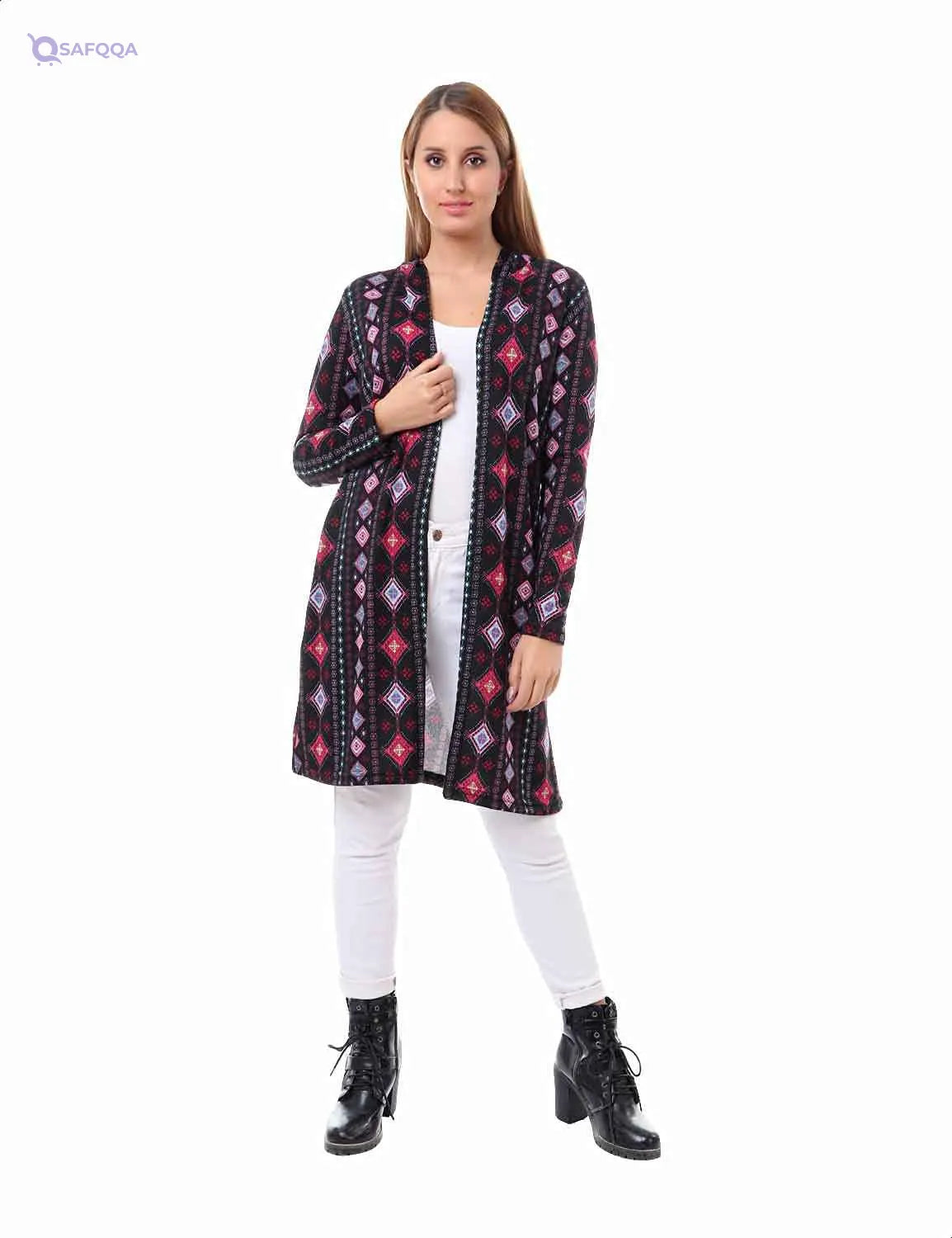 Andora Cardigan For Women Open-front design for easy wear Long sleeves with a relaxed fit. - Safqqa