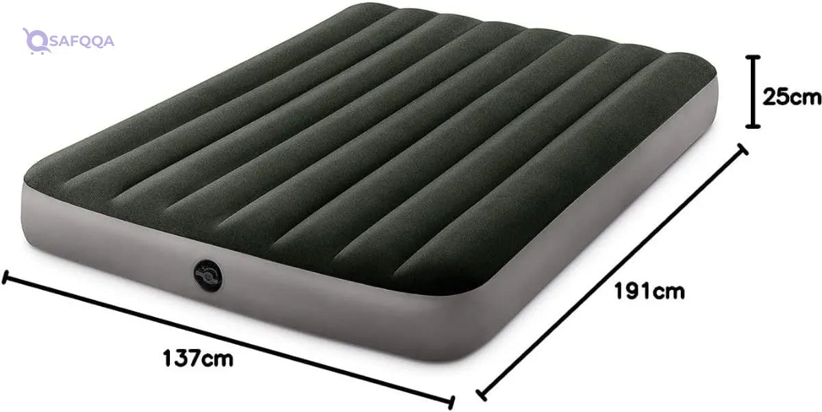 Intex Full Airbed with Built-in Battery Pump – Durable & Comfortable Inflatable Mattress for Indoor & Outdoor Use – Easy Inflation & Compact Storage - Safqqa