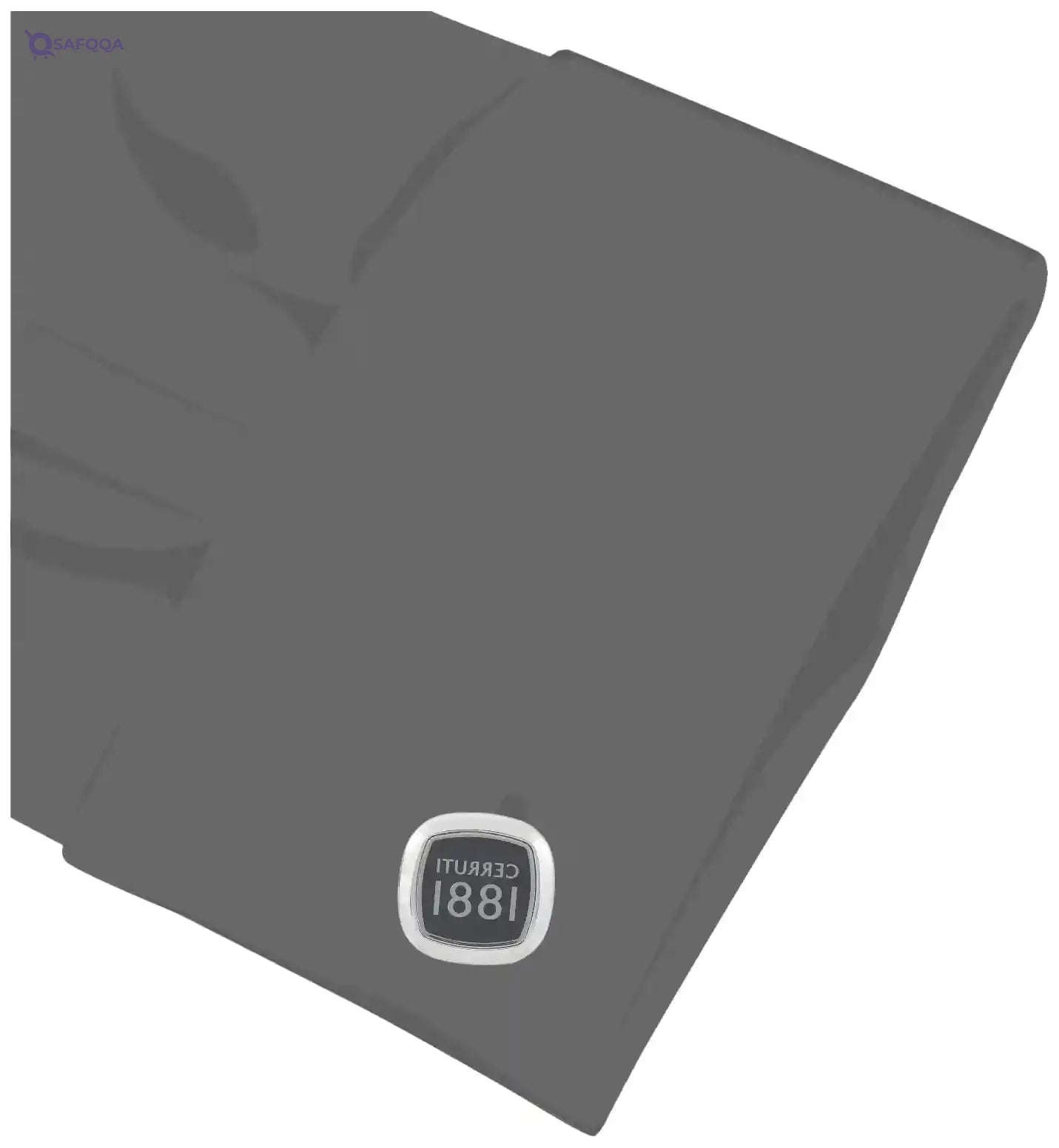 Cerruti 1881 Front Embossed Logo Stainless Steel Cufflinks for Men - Silver and Black - Safqqa Egypt