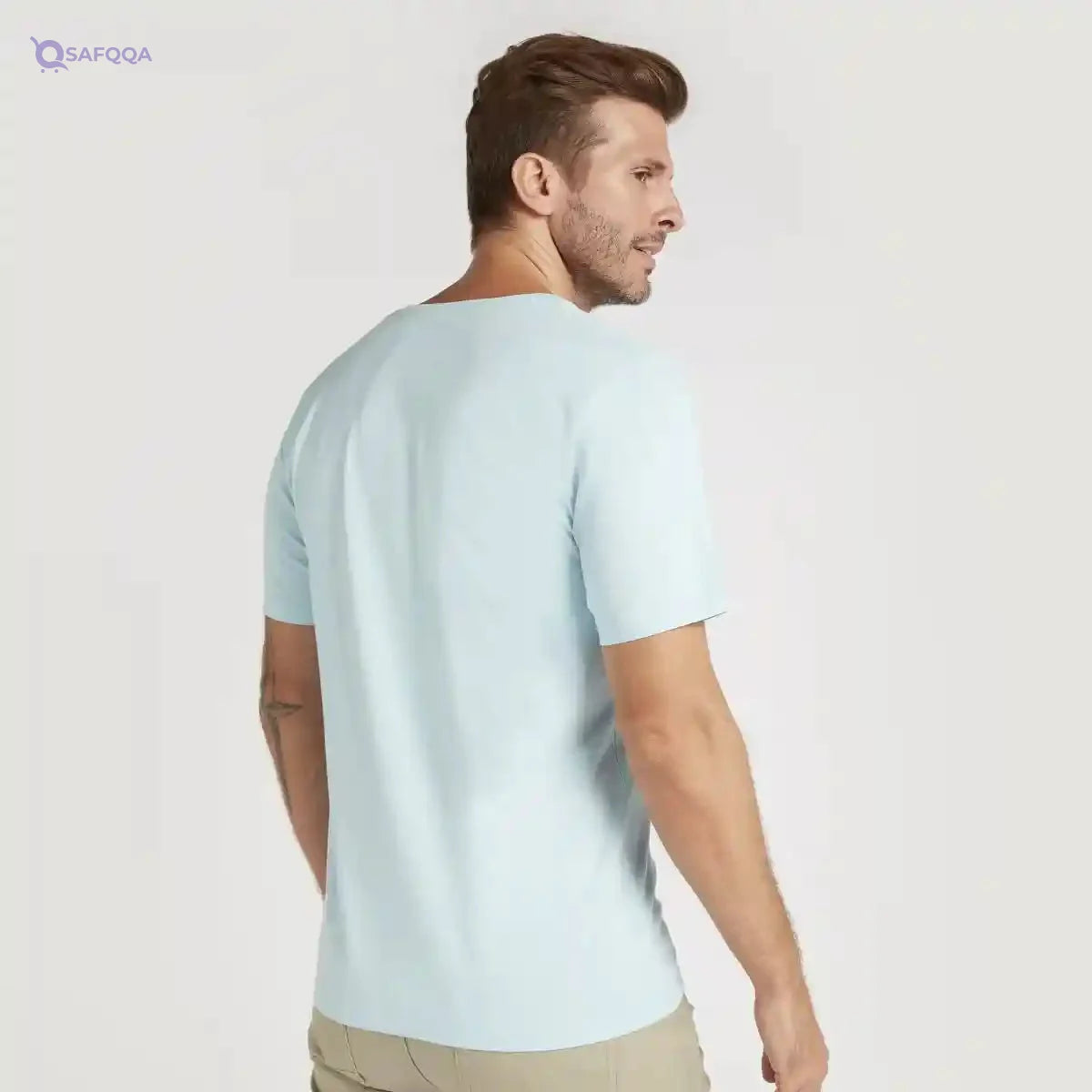 Splash Mens Vneck Solid T-Shirt - Safqqa Egypt