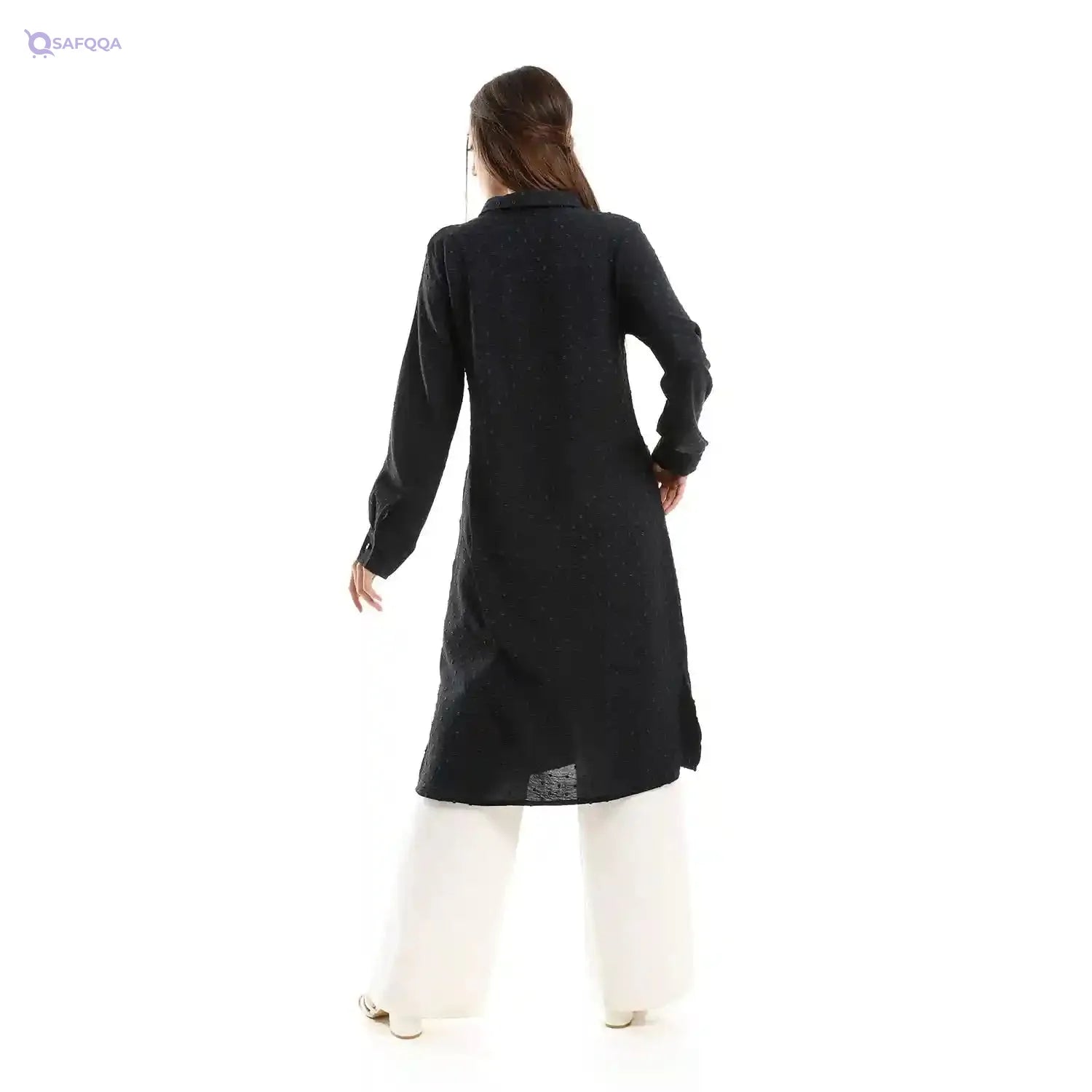 Jamila Women Self Stitches Tunic with Sided Slits - Safqqa Egypt