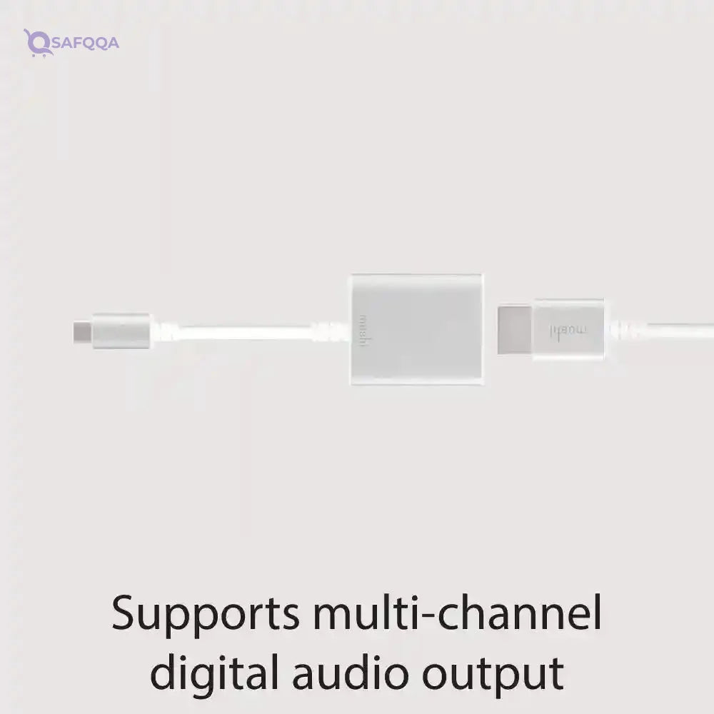 Moshi 99mo084202 usb-c to hdmi adapter - silver - Safqqa