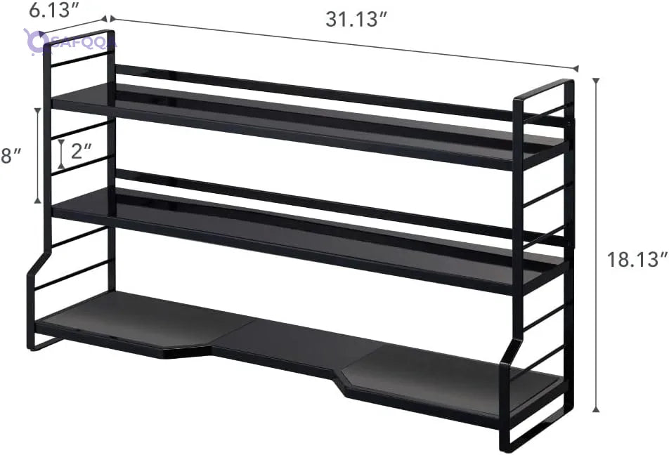 Yamazaki Sturdy, Standing Countertop/Stovetop Kitchen Shelf/Kitchen Rack/Spice Shelves - Steel - Safqqa