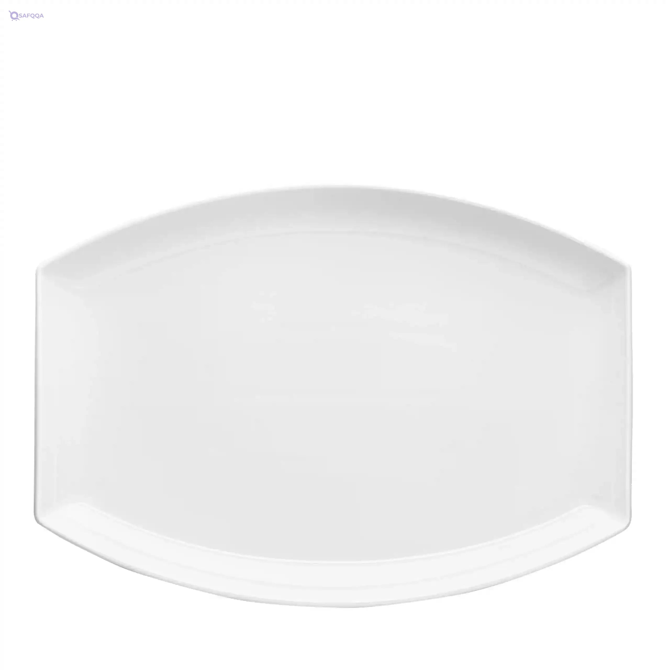 Fathy Mahmoud White Porcelain Marriott Platter – 40×28 cm - Safqqa