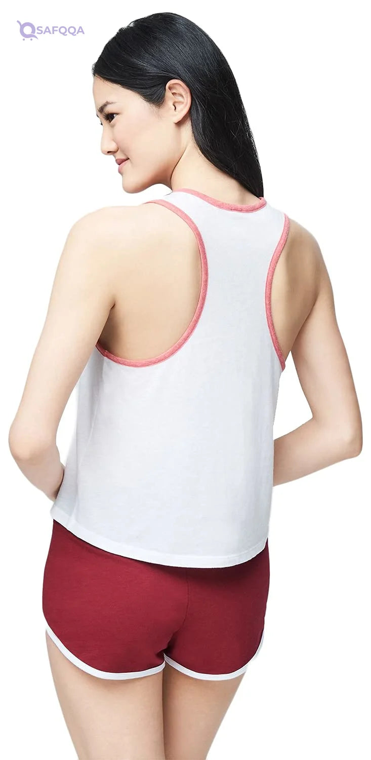 Aeropostale Women’s American Dreamer Sleeveless Sport Top – Contrast Trim Design - Safqqa