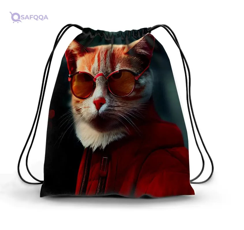 TAT DRAWSTRING BAG - 774, MultiColor, Large - Safqqa
