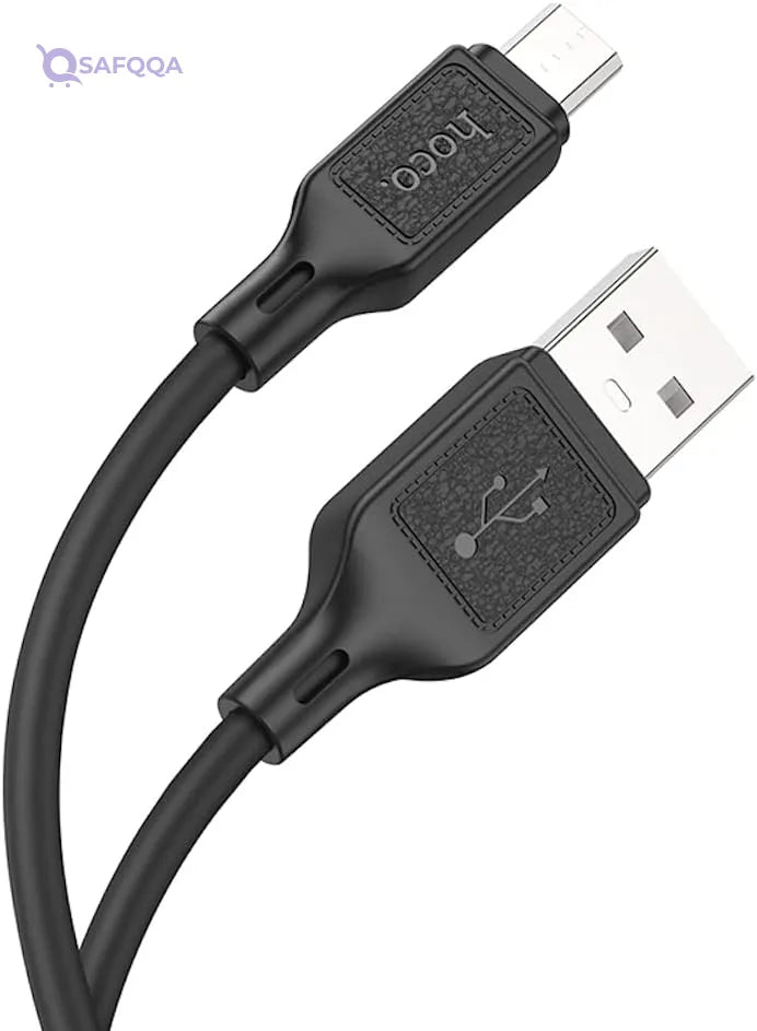Hoco X90 - Cool Silicone Charging And Data Transmittion Cable , USB-A To Micro-USB Plug, Compatible With Samsung Huawei Xiaomi Oppo - Safqqa