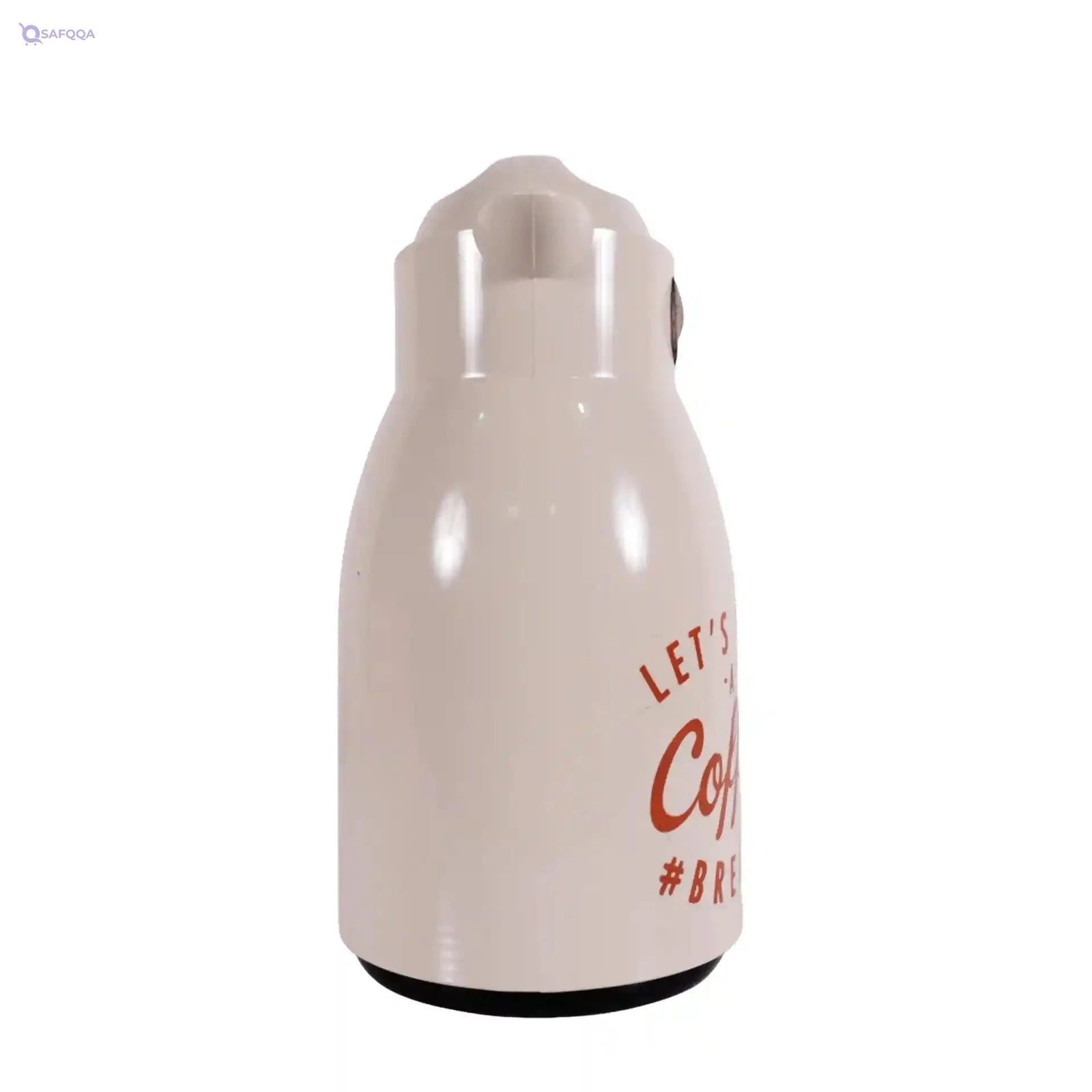 Herevin Decorated Vacuum Flask – 1L Stainless Steel, Creme, Made in Turkey - Safqqa