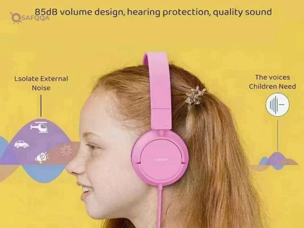 Joyroom JR-HC1 Kids wired headphones,Soft cushioned ear pads for comfort during extended use. - Safqqa