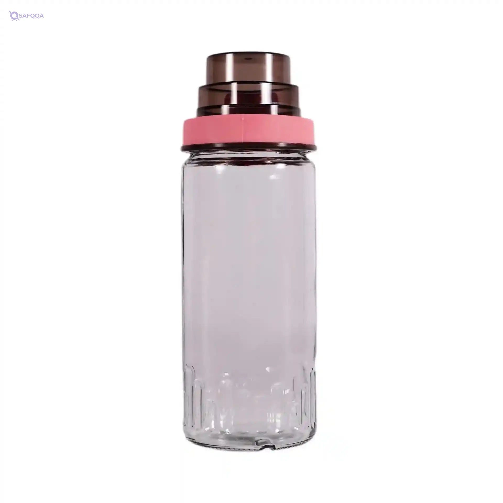 Herevin Measure Cup Canister - 1.46L Capacity, Salmon, Transparent Lid, Measurement Markings, Made in Turkey (Kitchen, Baking, Meal Prep) - Safqqa Egypt