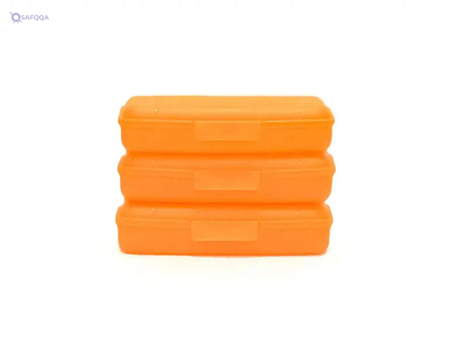 Mintra Home 3-Pack Utility Storage Boxes 450ml – Bright Orange, Durable Organizer for Stationery & Crafts - Safqqa