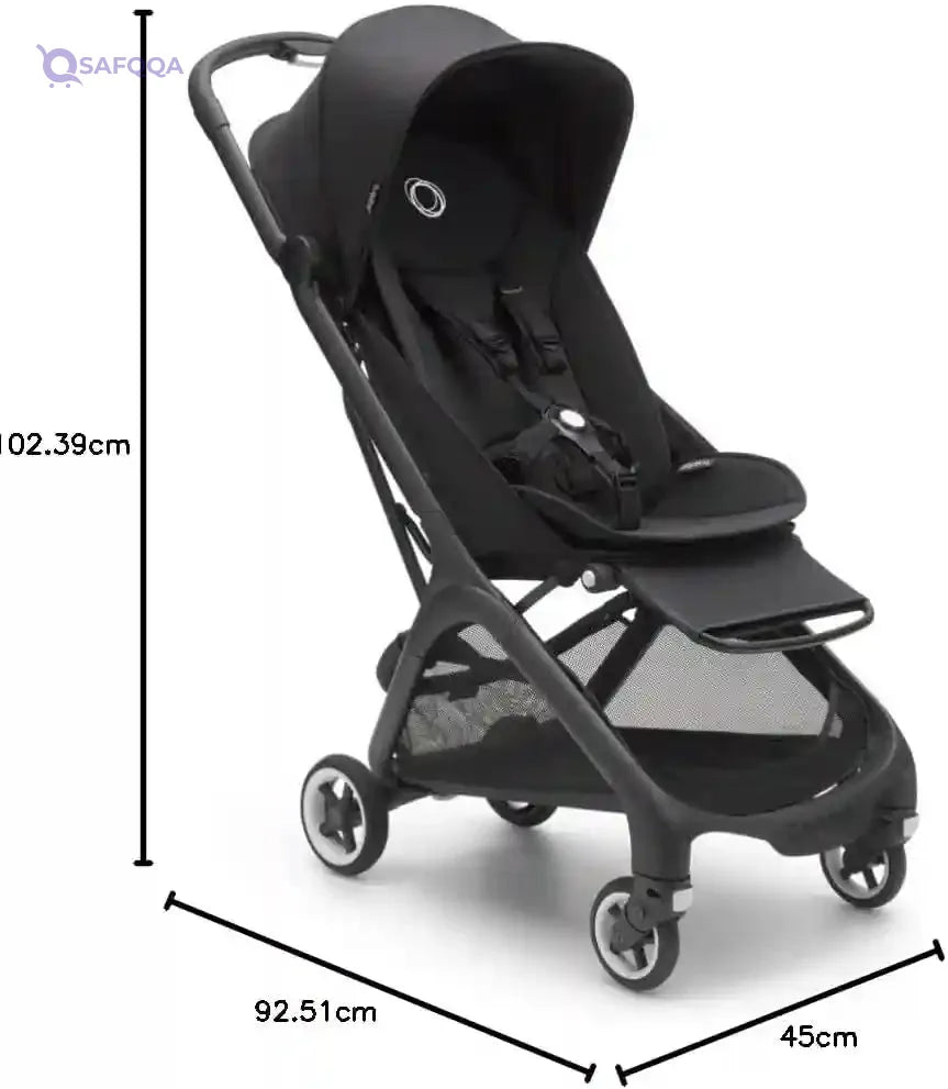 Bugaboo - Butterfly Complete Stroller - Ultra-Compact & Cabin-Friendly City and Travel Stroller, One Second Fold, From 6 Months to 4 Years Old - Black - Safqqa