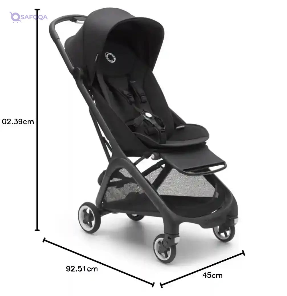 Bugaboo - Butterfly Complete Stroller - Ultra-Compact & Cabin-Friendly City and Travel Stroller, One Second Fold, From 6 Months to 4 Years Old - Black - Safqqa