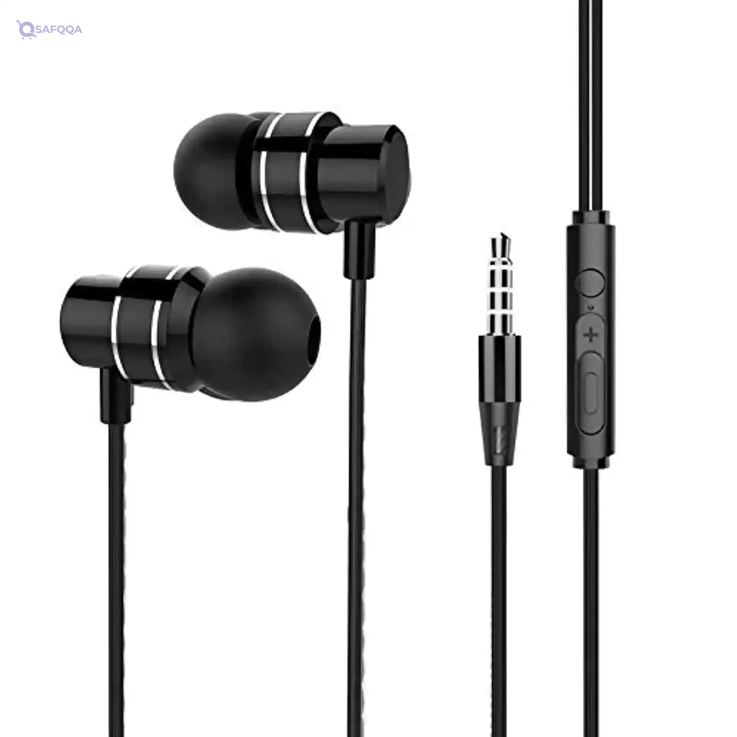 Keendex kx2304 m01 metal in earphone music strong bass headset with tuning key, 1.2m - black - Safqqa Egypt