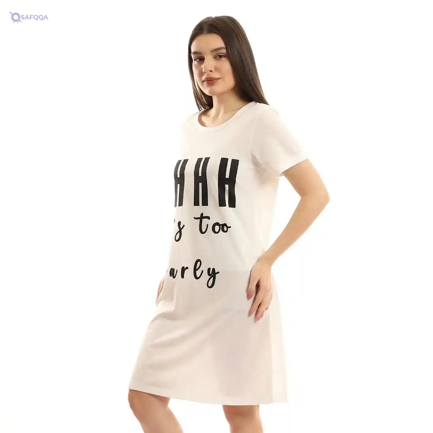 offcliff Women Printed Cotton Slip On Sleepshirt - Safqqa Egypt