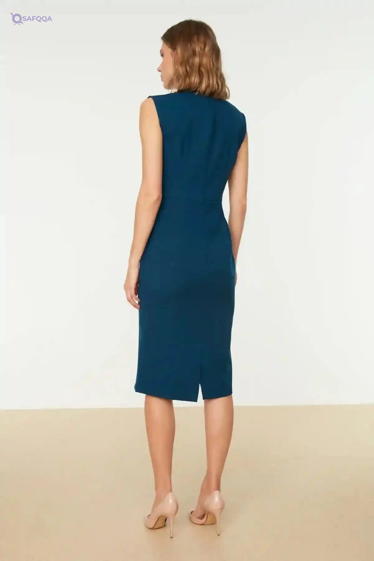 Trendyol Women’s Ribbed Bodycon Midi Knitted Dress – TWOAW - Safqqa