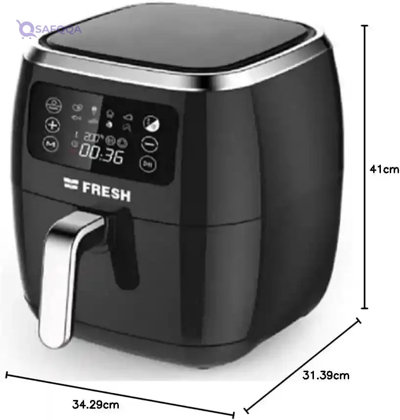 Fresh Air Fryer without Oil, 5.5 Litres, 1800 Watt - Black (Minor Scratch)- Damage Box - Safqqa