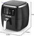 Fresh Air Fryer without Oil, 5.5 Litres, 1800 Watt - Black (Minor Scratch)- Damage Box - Safqqa