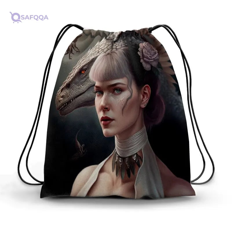 TAT DRAWSTRING BAG - 565, MultiColor, Large - Safqqa