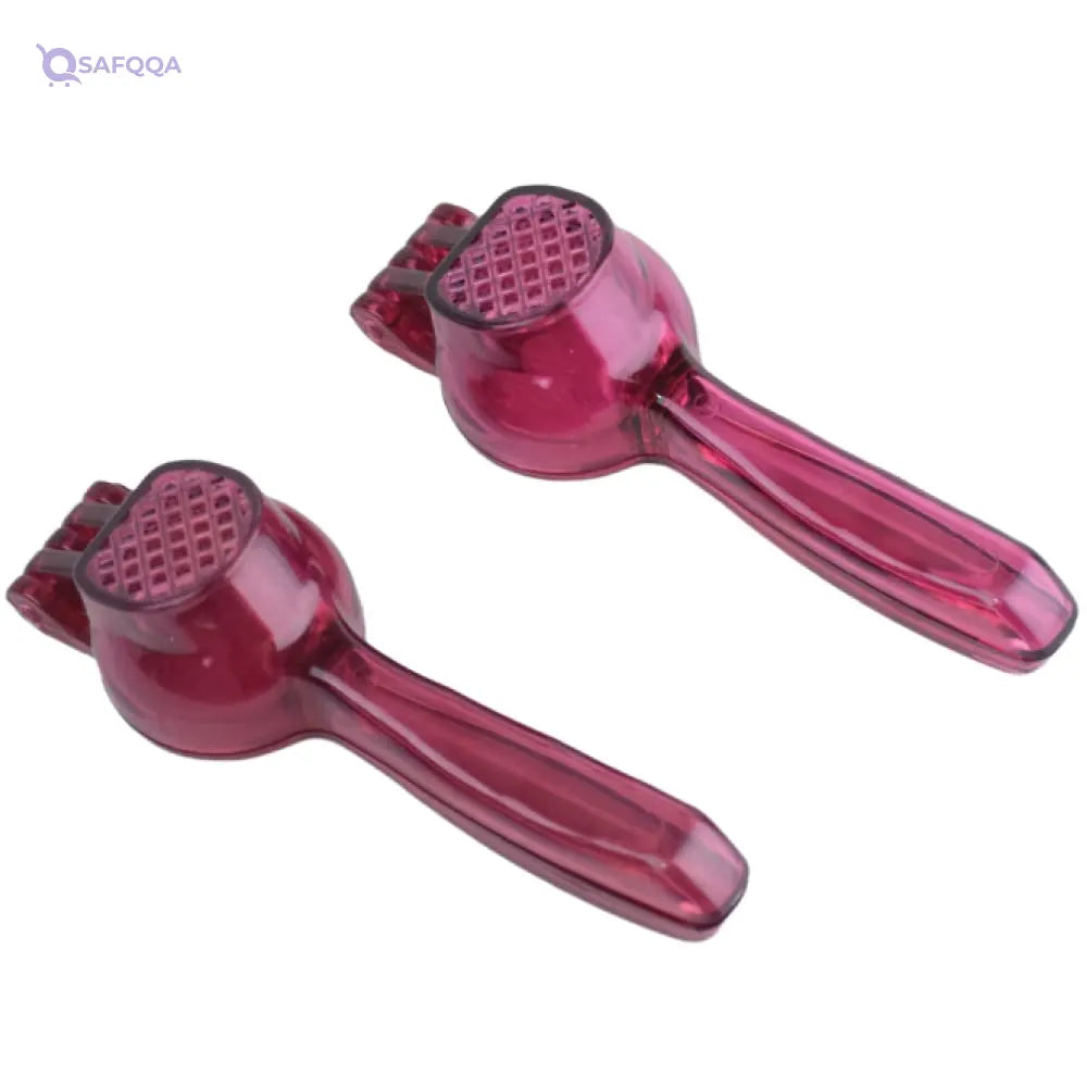 Bager Plastic Garlic Press, Purple ,2 Pieces - Safqqa