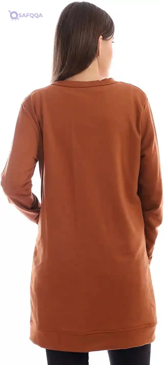 Jamila Women's Long Sleeve Buttoned Cardigan Sweater - Havan - Safqqa
