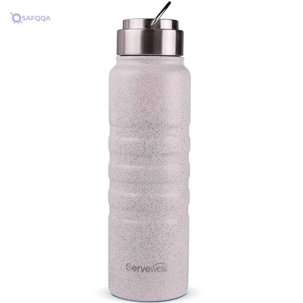 Servewell Twister Stainless Steel Bottle 725 ml – Solid Design - Safqqa