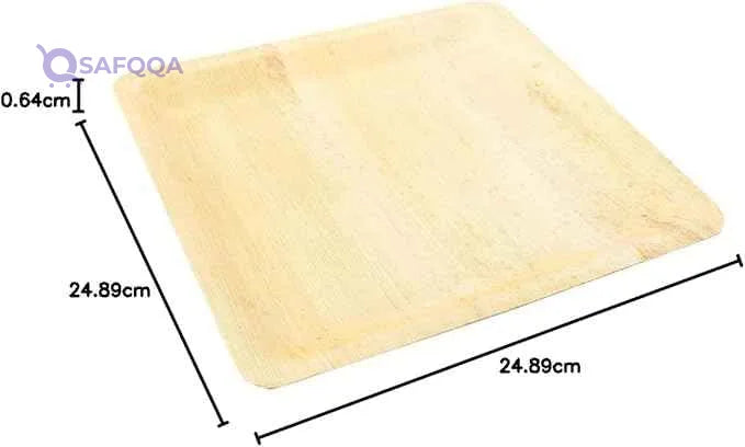Bamboo Leaf Dinner Plates - Large Square, 9.8" - 10 Count - Retail Packaging - Restaurantware - Safqqa Egypt