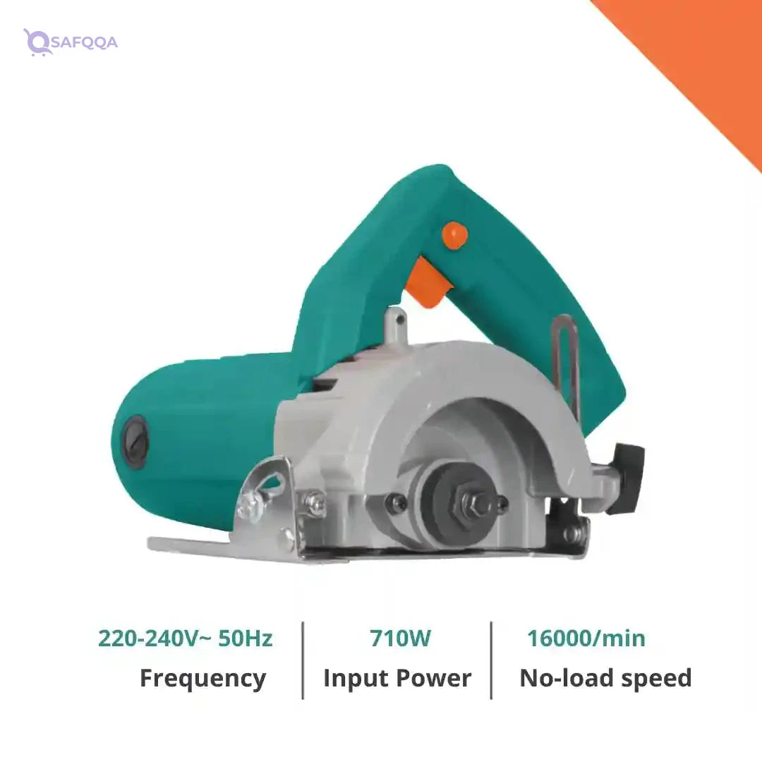 Sulfur Power Action MC1200 Marble Cutter Input 1200W 220-240V, 50Hz No Load Speed 12000/min, Blade Diameter 110mm Professional Quality (MC1200, Green) - Safqqa