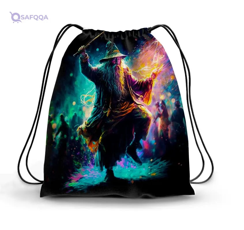 TAT Printed DRAWSTRING BAG,Lightweight and compact for daily use. - Safqqa