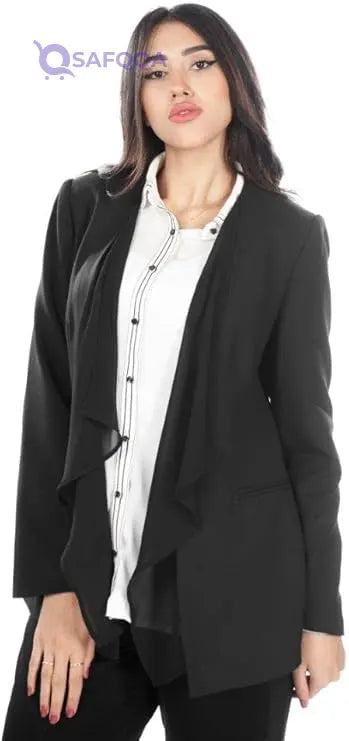 BELLA DONNA Women's Crepe Tailored Jacket (S22FJ31X) - Safqqa