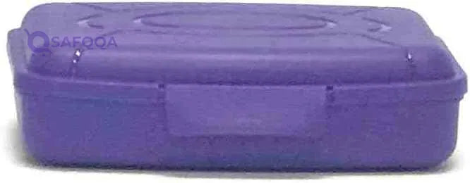 Mintra Home Utility Boxes - 375ml PURPLE 3pk - (6.5inW x 4.25inD x 1.5inH) - great utility box, storage box - Safqqa
