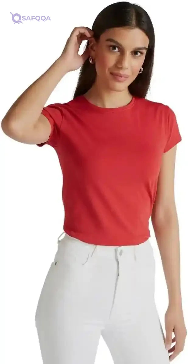 Splash womens basic 6035976 round neck t-shirt - Safqqa Egypt