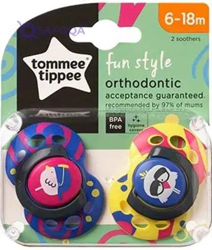 Tommee Tippee Pacifiers For Baby-2 Pcs (6-18 months) - Safqqa