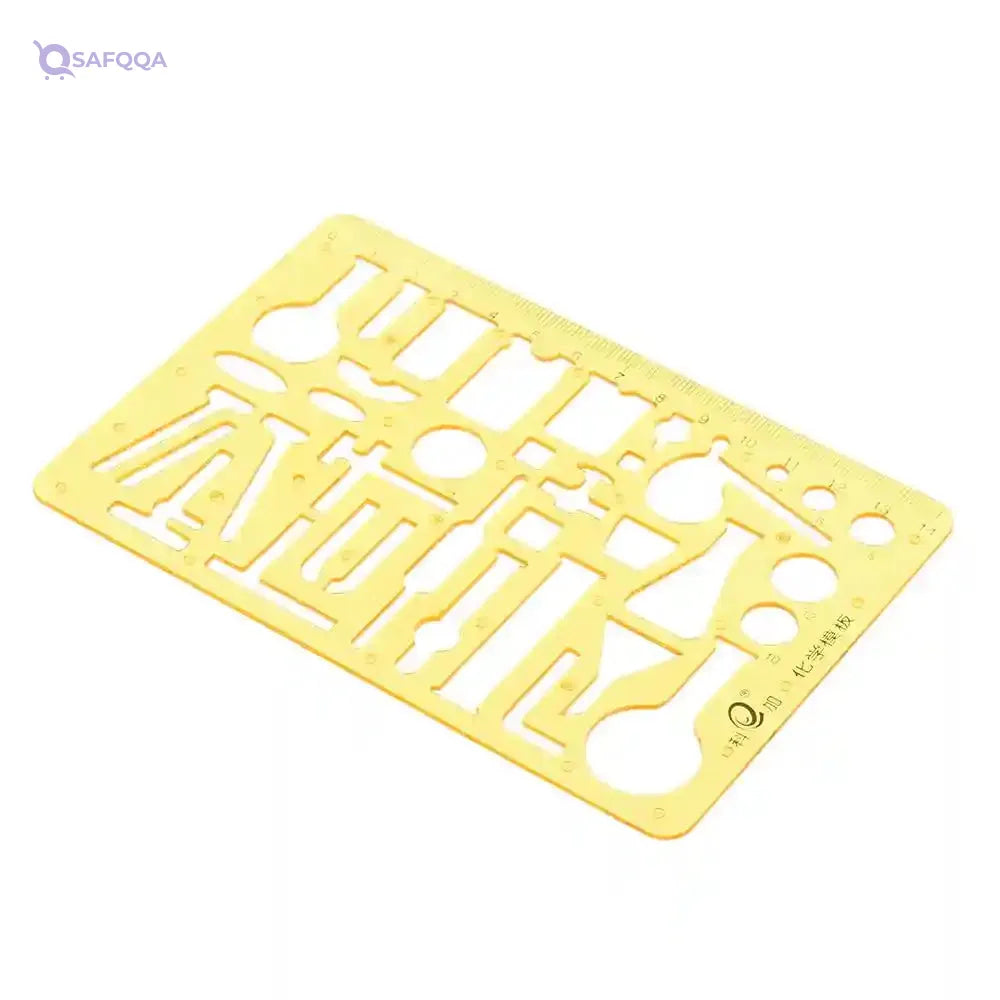 Elmaayergy K13 Plastic Ruler With Scientific Shapes With Durable Material, Suitable For School And Home - Safqqa Egypt