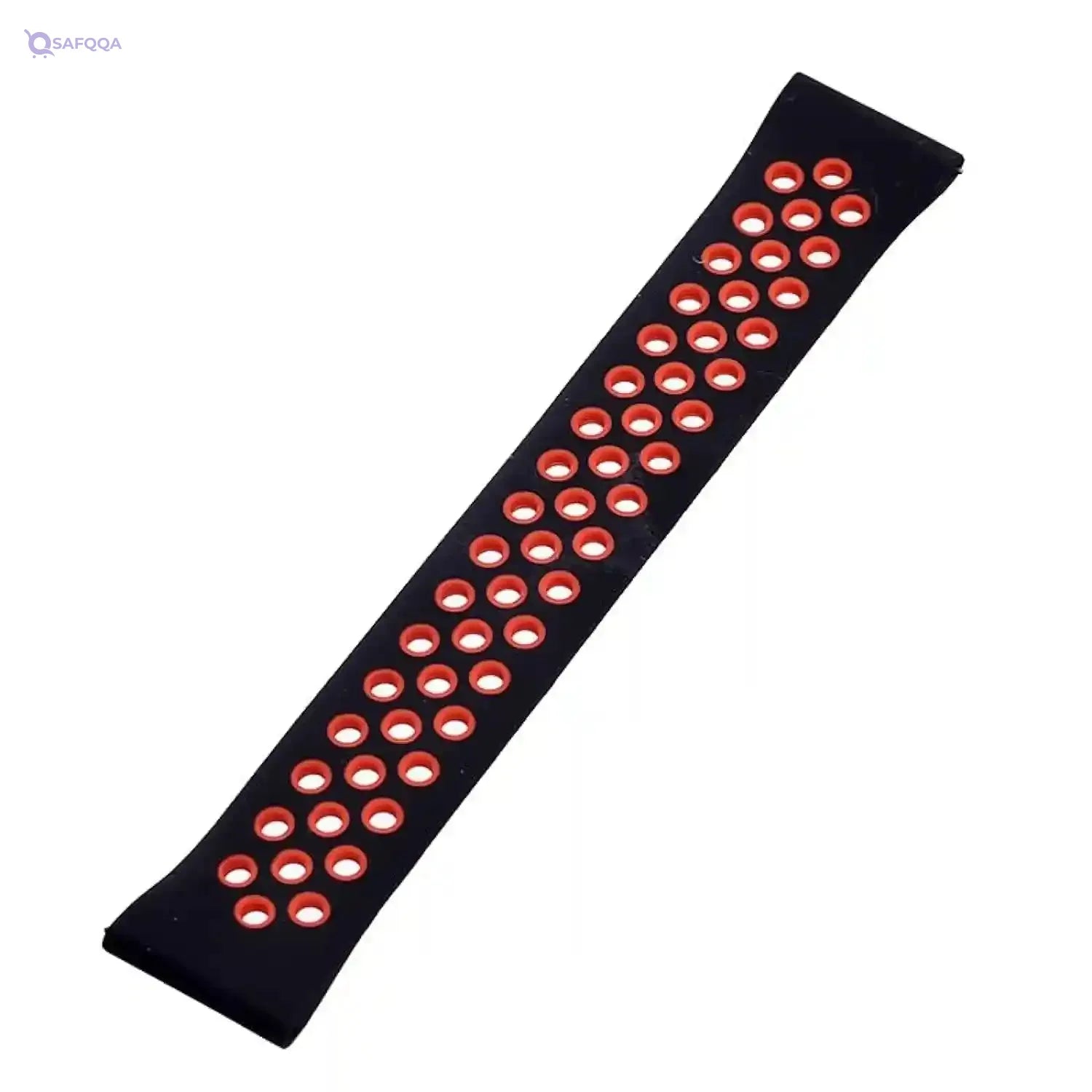 Generic Silicone Adjustable Watch Strap With Holes Design For Unisex Compatible With Smart Watches 20 MM - Safqqa Egypt