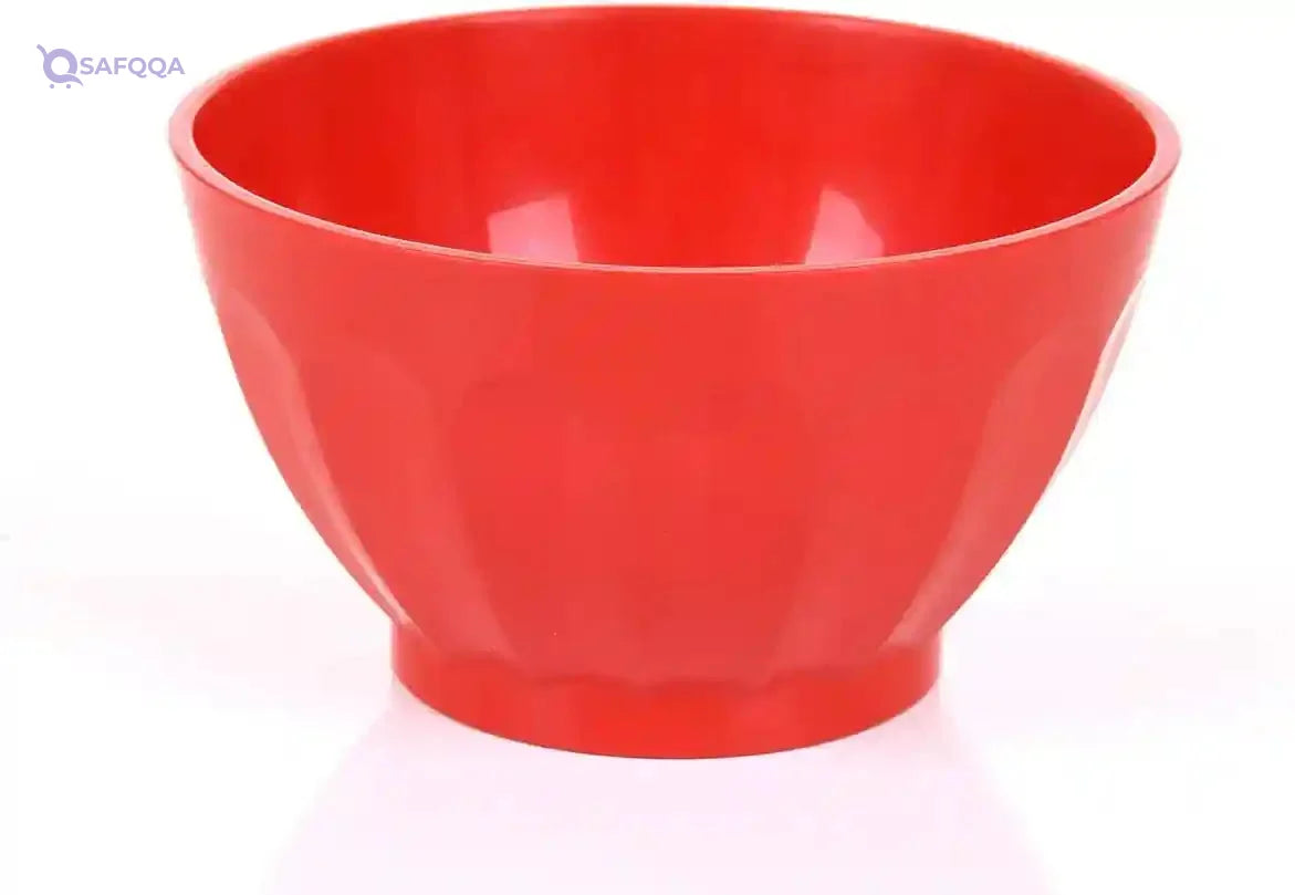 Mintra Colorful Unbreakable Plastic Bowl 4pk - (Large - 1.8L, Red) - (Part Of A Set) - Salad, Snacks, Breakfast Cereal, Fruit, Popcorn, Soup - Shatterproof, BPA Free - Safqqa