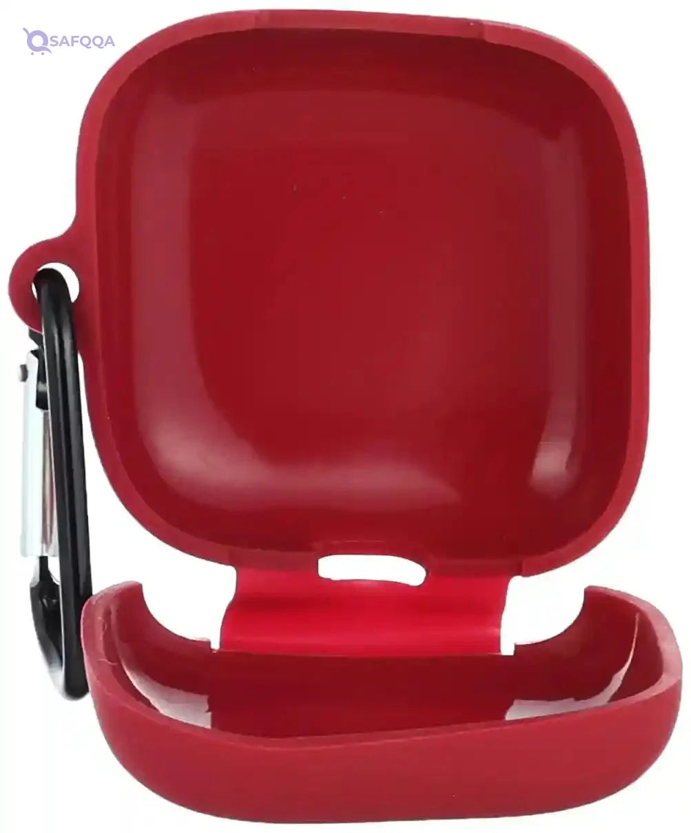 For oppo enco w51 silicone case cover with holder - wine red - Safqqa Egypt