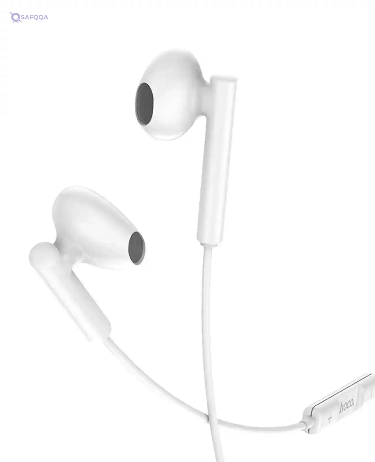HOCO M64 - Melodious Wire Control Earphones With Mic - White, Wired - Safqqa