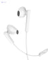 HOCO M64 - Melodious Wire Control Earphones With Mic - White, Wired - Safqqa
